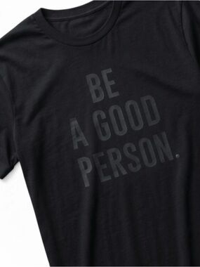 Be A Good Person Black Graphic Tee - Men